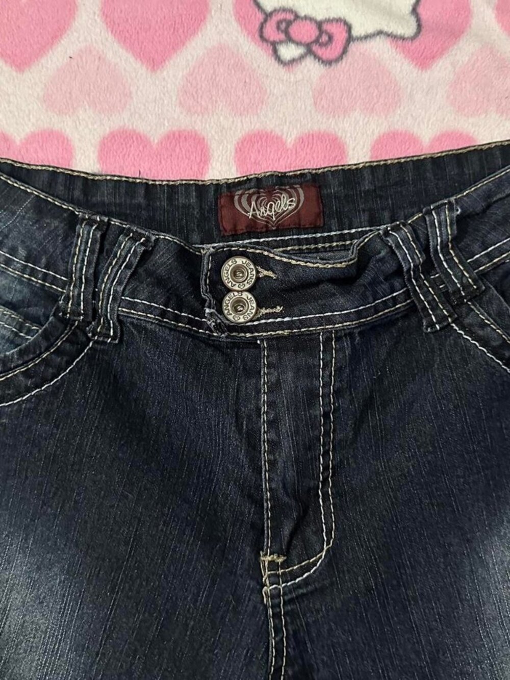 Angels Women's Navy and Blue Jeans